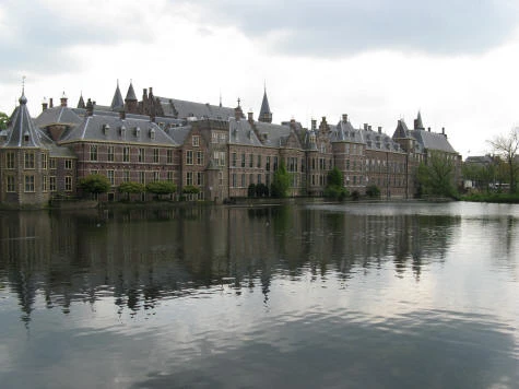 Hofvijver Pond and the Dutch Parliament in The Hague